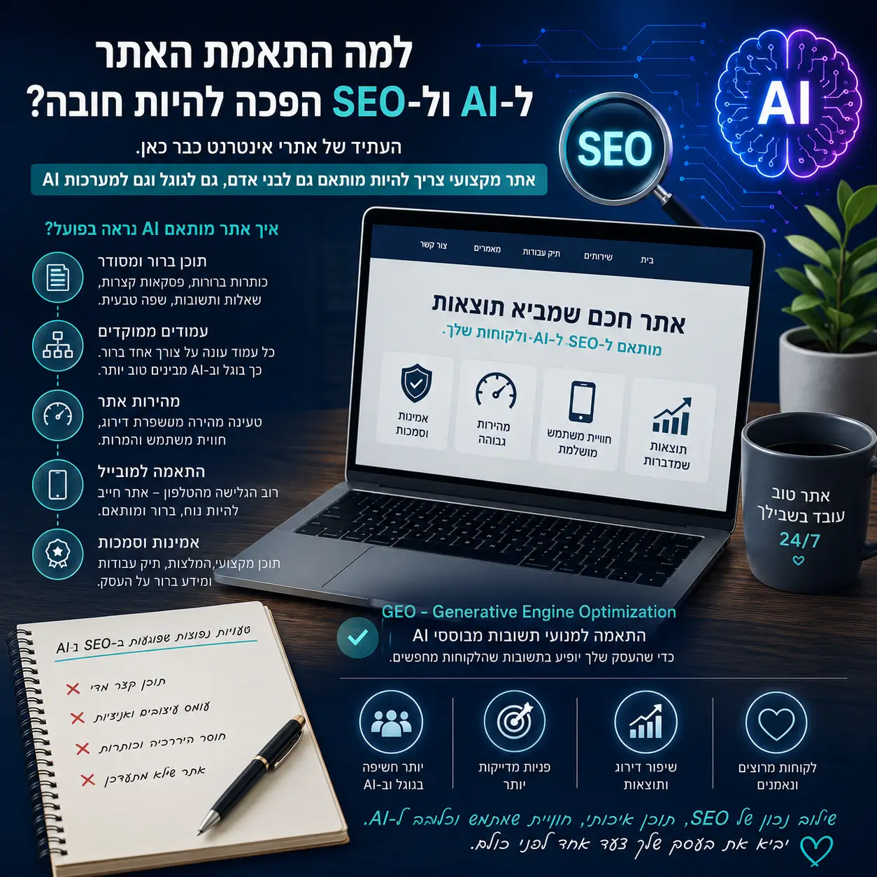 התאמת אתר ל AI